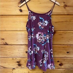 Arizona Jean Company Purple Floral Camisole Girls Plus Dress 18 1/2